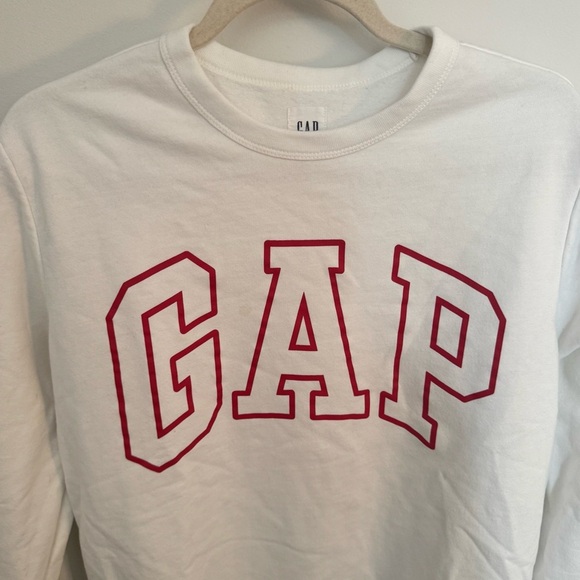 GAP red varsity letter white sweatshirt - Picture 3 of 5